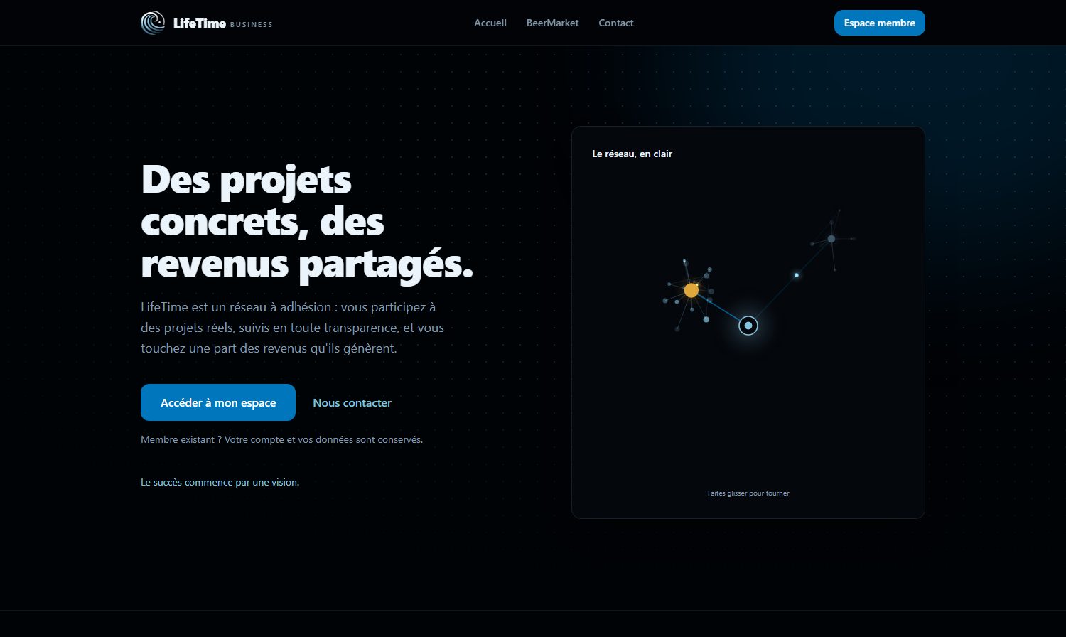 Page d'accueil · le réseau, en clair
