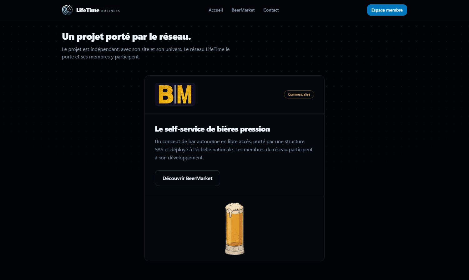 BeerMarket · le projet porté par le réseau
